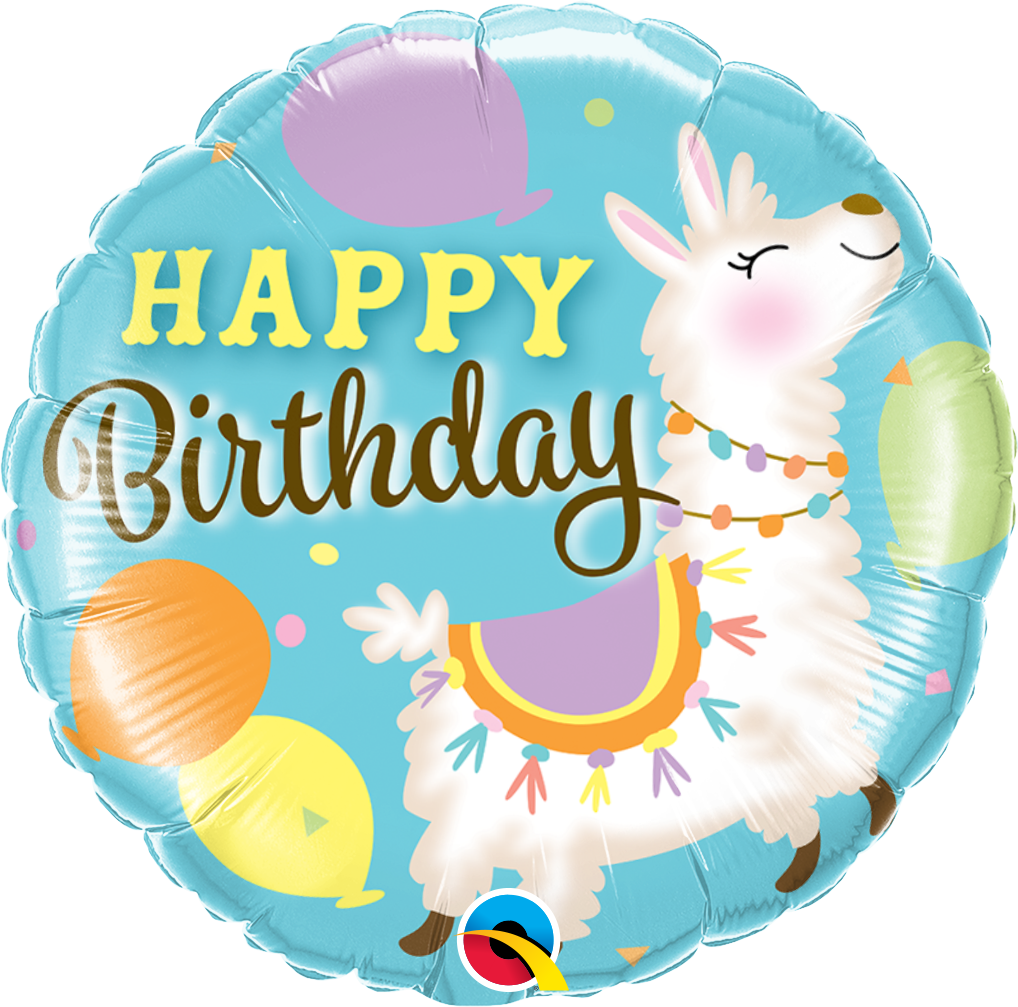 Μπαλ. Φοιλ 18 Happy Birthday Lama
