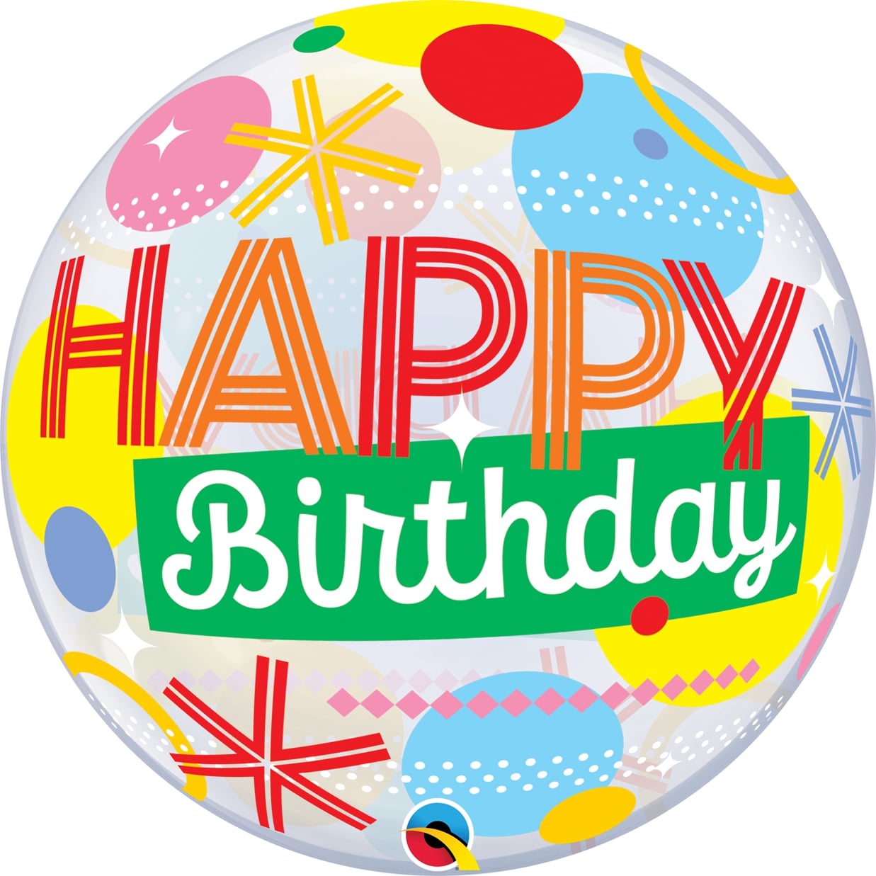 Bubble μονό Birthday Circles & Dot Stripes 22 εκ