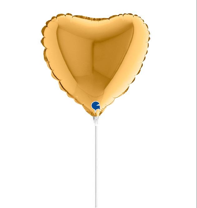 10" Mini Shape μπαλόνι Καρδιά Χρυσό σκούρο
