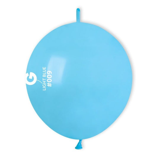 12" Γαλάζιο μπαλόνι Link-O-Loons με ουρίτσα (100 τεμ)