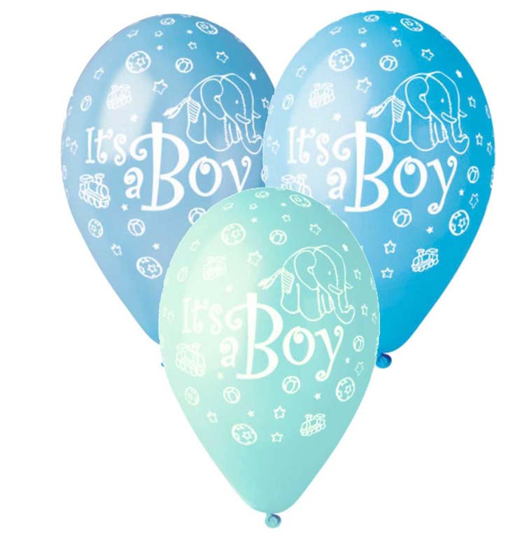 12" Μπαλόνι Its a boy ελεφαντάκι (25 τεμ)