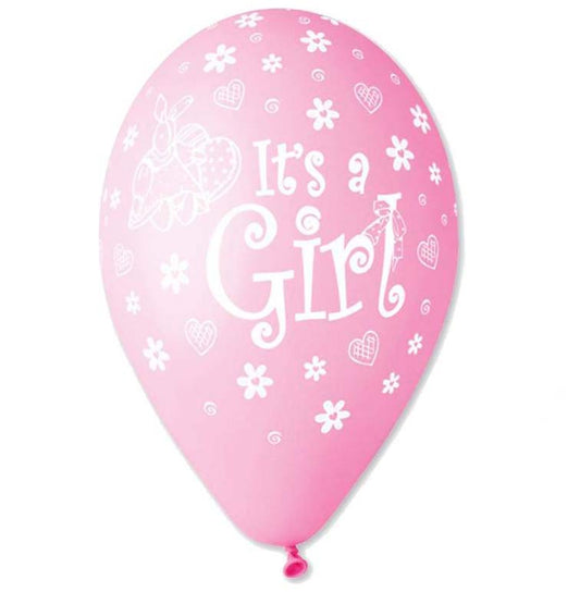 12" Μπαλόνι It's a girl κουνελάκι (25 τεμ)