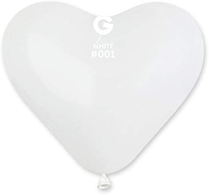 12" Μπαλόνι Λευκή Καρδιά