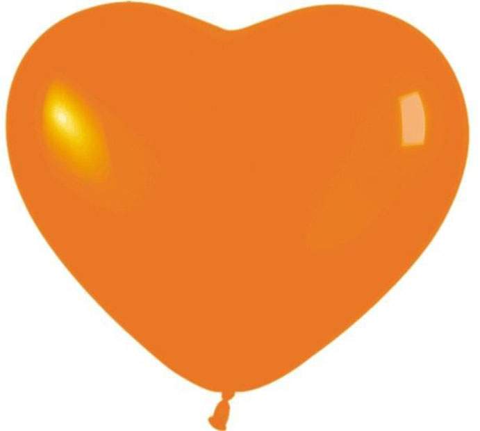12" Μπαλόνι Πορτοκαλί Καρδιά