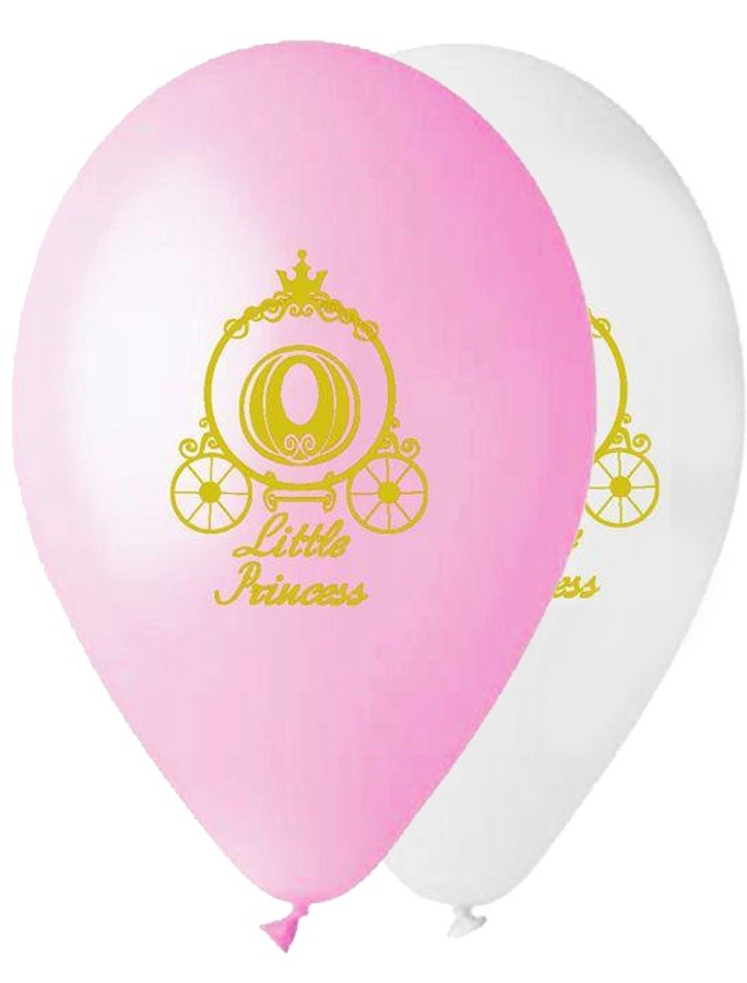 12" Μπαλόνι τυπωμένο χρυσή Άμαξα (25 τεμ)