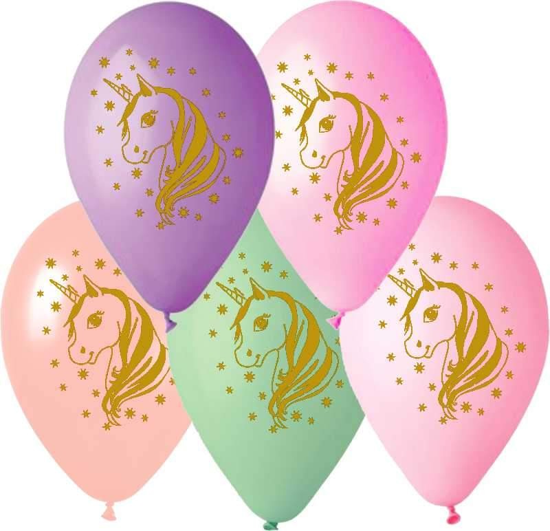 12" Μπαλόνι τυπωμένο Μονόκερος (25 τεμ)