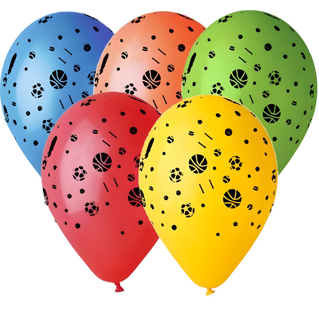12" Μπαλόνι τυπωμένο Μπάλες Ποδόσφαιρο/Μπάσκετ (25 τεμ)