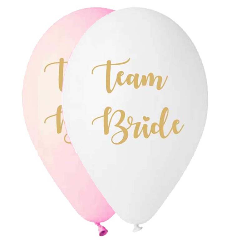 12" Μπαλόνι τυπωμένο μπάτσελορ Team Bride (25 τεμ)