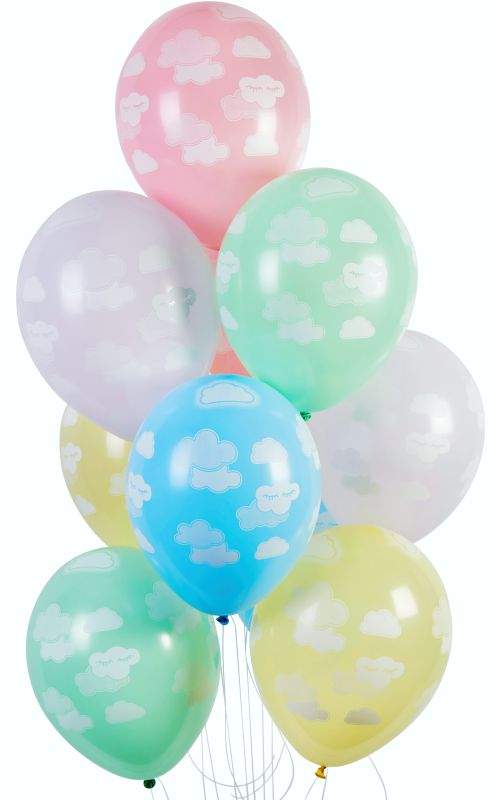 12" Μπαλόνι τυπωμένο Συννεφάκια (25 τεμ)