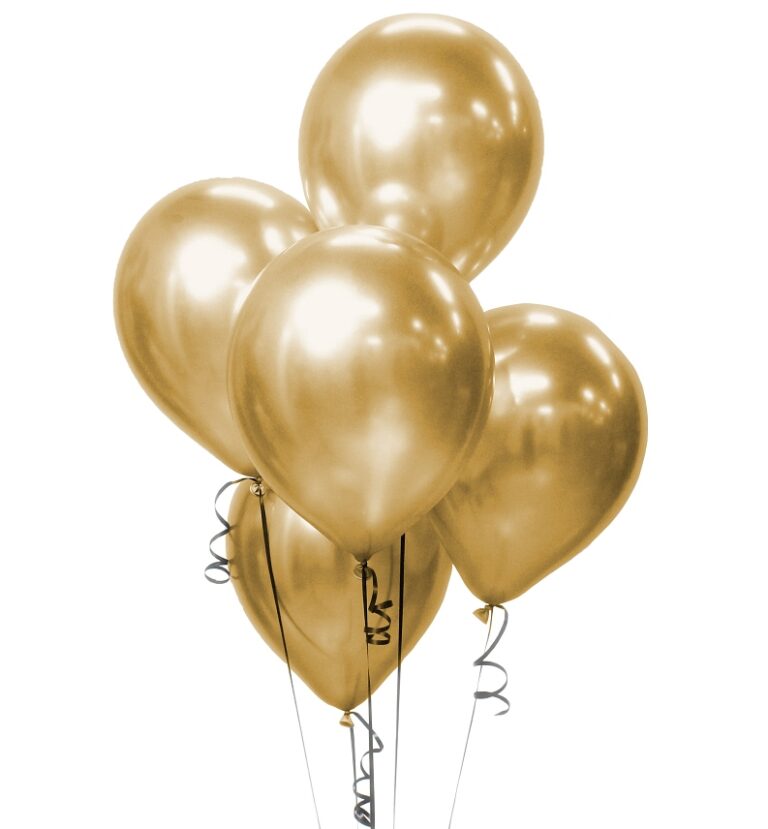 12" Platinum Χρυσά Latex μπαλόνια (7 τεμ)