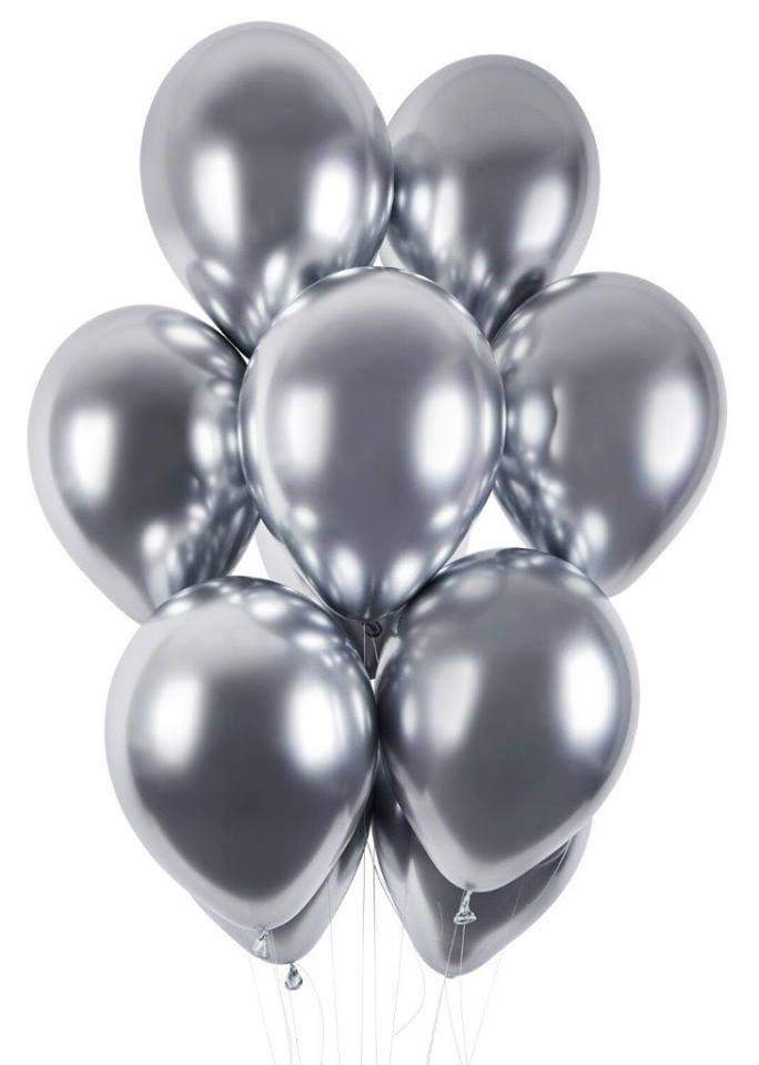 12" Shiny Space Grey λάτεξ μπαλόνι