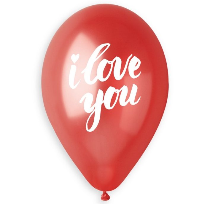 13'' Μπαλόνι τυπωμένο I Love You (25 τεμ)