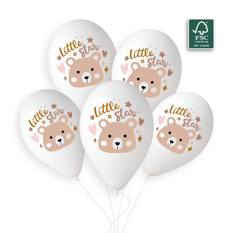 13" Μπαλόνι Αρκουδάκι Little Star - 25τμχ