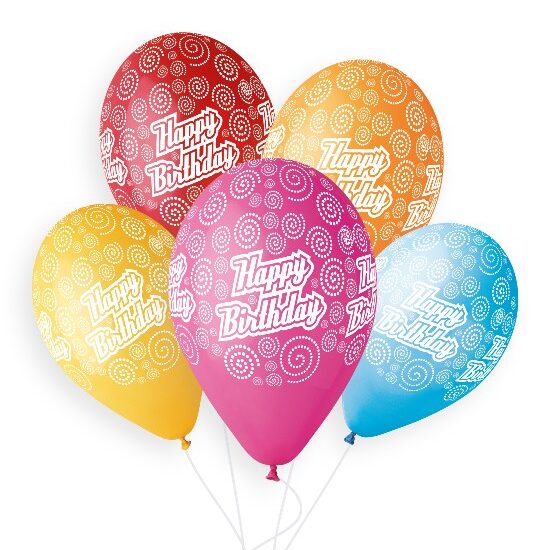 13" Μπαλόνι Γενεθλίων Spiral Dots (25 τεμ)
