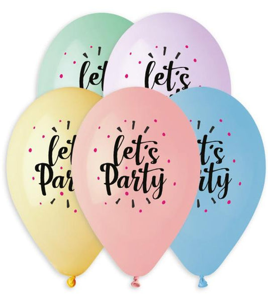 Μπαλόνι Let’s Party Παστέλ 13″ (25 τεμ)