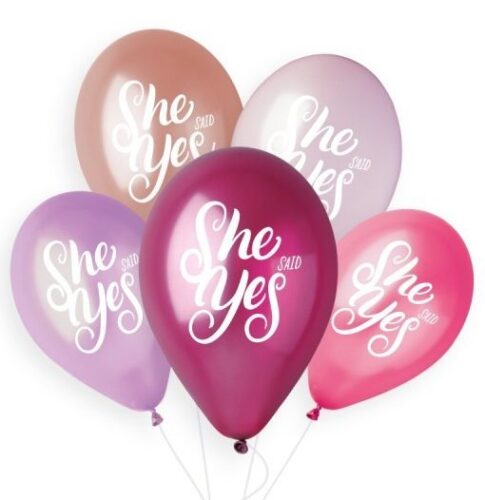 13" Μπαλόνι τυπωμένο She Said Yes mix (25 τεμ)