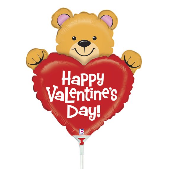 14'' Mini Shape μπαλόνι Αρκουδάκι Βαλεντίνου