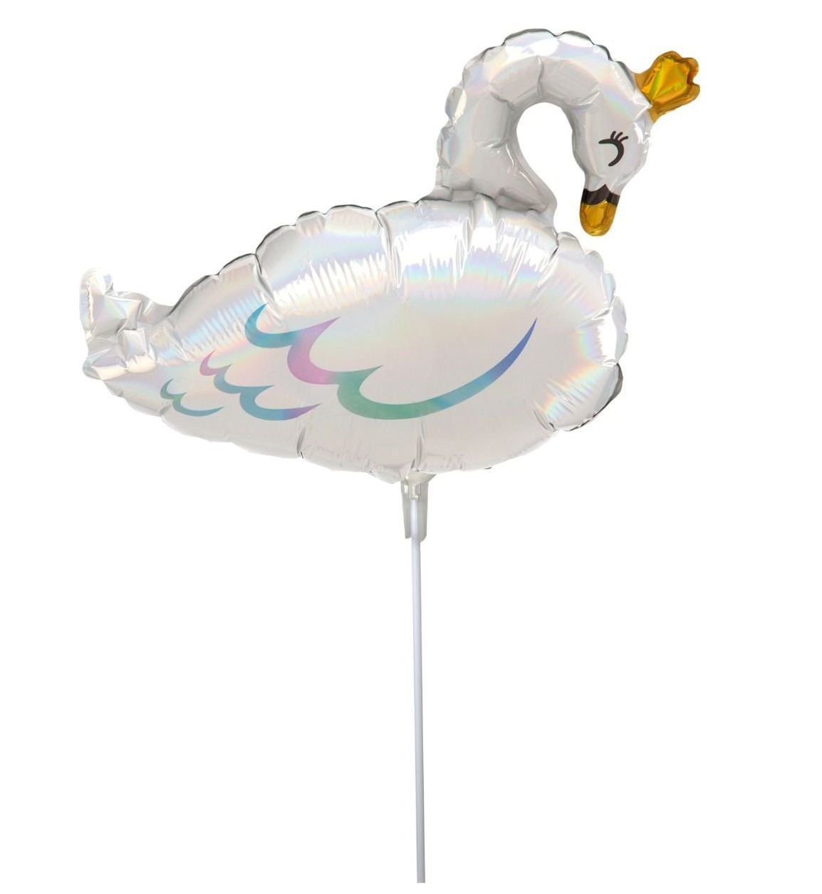 14'' Mini Shape Μπαλόνι Ιριδίζον Κύκνος