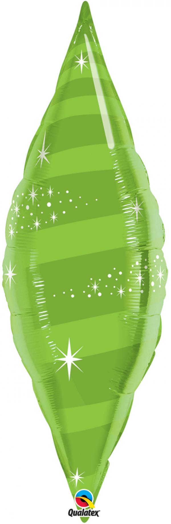Μπαλόνι φοιλ σχήμα 38 Taper Swirl Lime