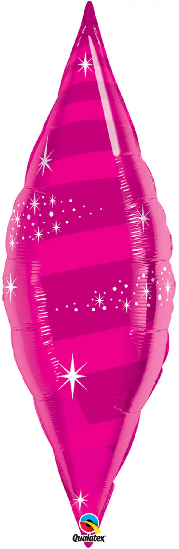 Μπαλόνι φοιλ σχήμα 38 Taper Swirl Magenta