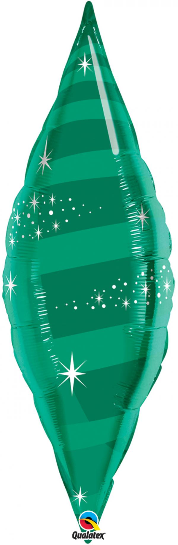 Μπαλόνι φοιλ σχήμα 38 Taper Swirl Emerald