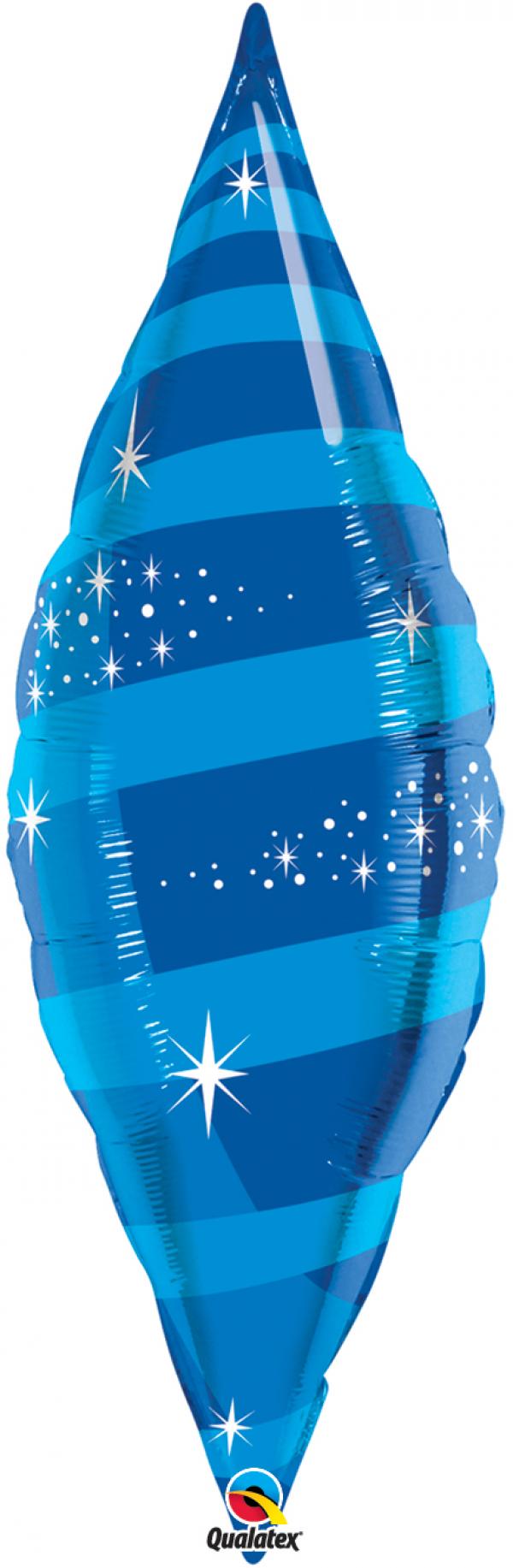 Μπαλόνι φοιλ σχήμα 38 Taper Swirl Saphire Blue