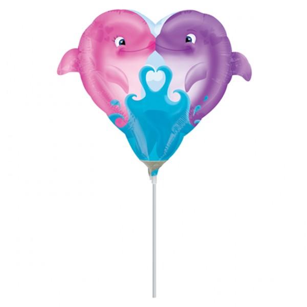 Μπαλόνια Φοιλ Minishape Kissing Dolphins Δελφίνι