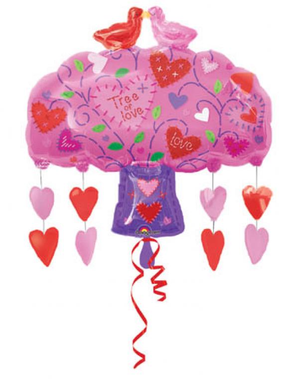Μπαλόνι Φοιλ Σχήμα Love Birds Tree