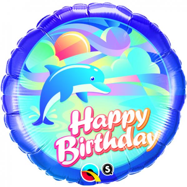 Μπαλόνι Φοιλ Birthday Jumping Dolphin / 45 εκ Δελφίνι
