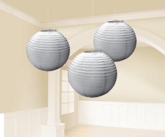 Φαναράκια μπάλες ασημί /3 τεμ