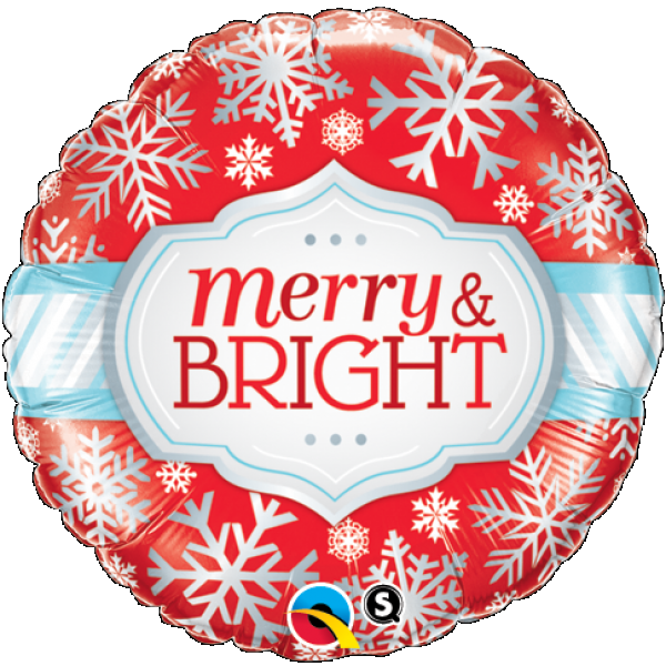 Μπαλόνι Φοιλ 18 Στρογγυλό Merry & Bright Snowflakes