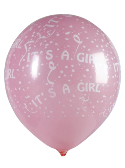 Μπαλόνια It's A Girl με 4 τυπώματα /100 τεμ
