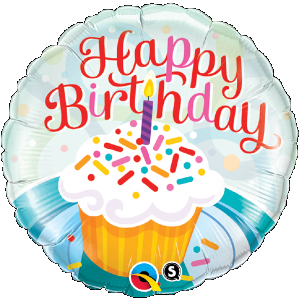 Μπαλόνι Foil 18 IC Happy Birthday Cupcake