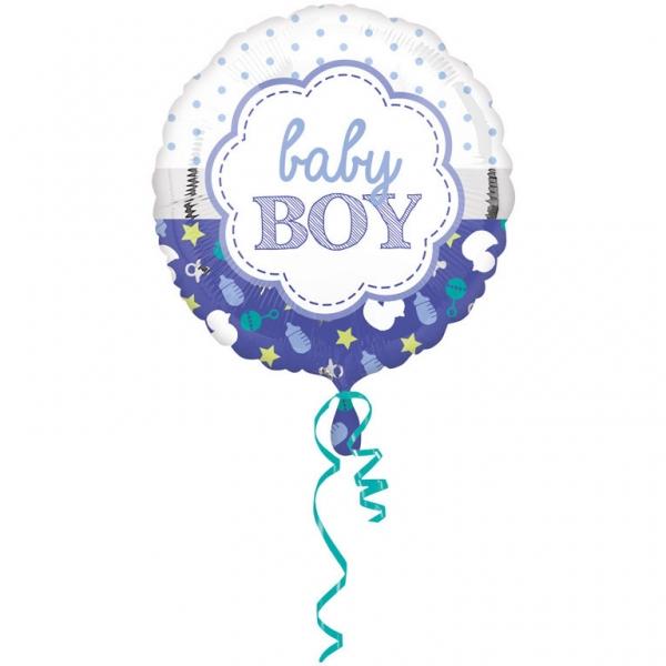 Μπαλόνι Φοιλ 18 Στρογγυλό Baby Boy Scallop