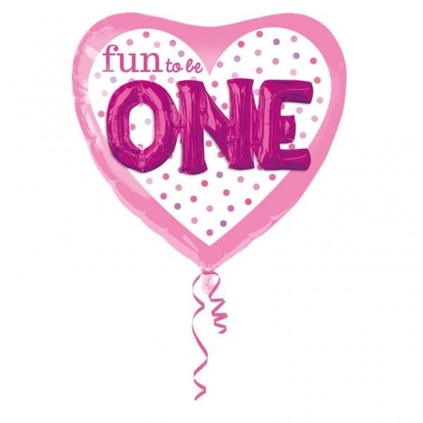 Μπαλόνι Φοιλ Καρδιά 36 Fun to be One Girl Multi Balloon 3D