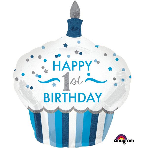 Μπαλόνι Φοιλ Σχήμα 1st Birthday Cupcake Boy
