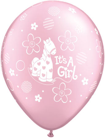 Μπαλόνια Λάτεξ 11 Its A Girl Soft Pony Prl Pink /25 τεμ