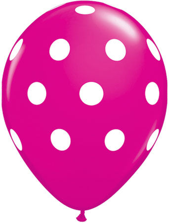 Μπαλόνια Λάτεξ 11 Big Polka Dots Wild Berry /50 τεμ