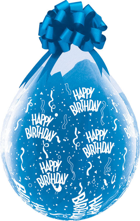 Μπαλόνια Λάτεξ 18 Μηχανής Birthday - A - Round Διάφανο /25 τεμ