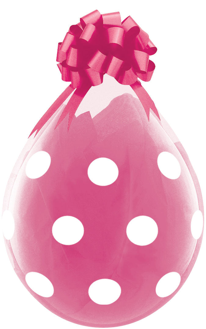 Μπαλόνια Λάτεξ 18 Μηχανής Big Polka Dots Διάφανο /25 τεμ