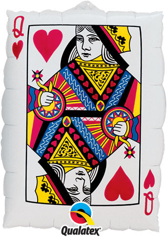 Μπαλόνι Φοιλ Σχήμα 30 Queen Of Hearts/Ace Of Spades - 76 εκ Ντάμα κούπα