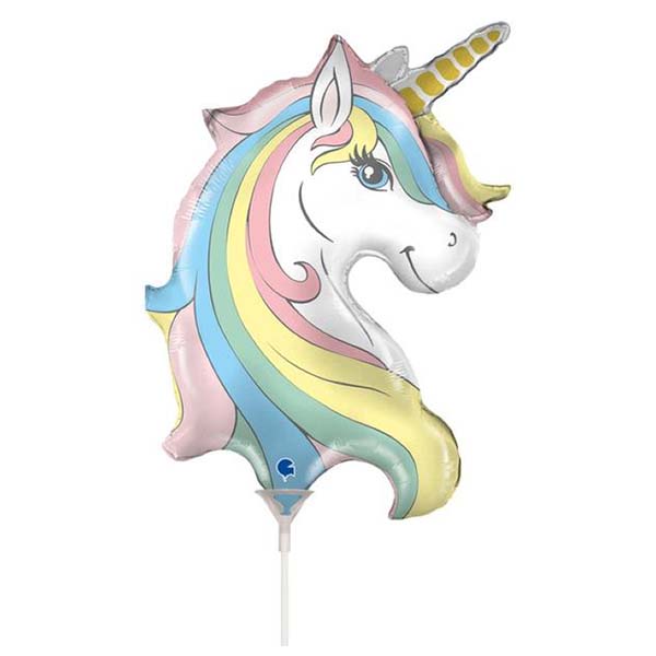 14" Mini Shape Μπαλόνι Κεφάλι Μονόκερος