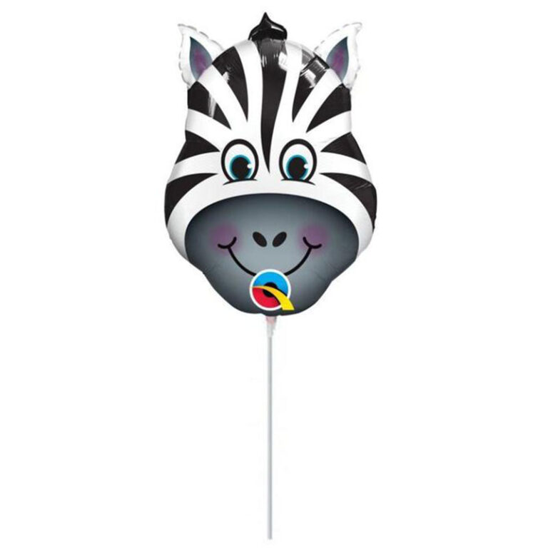 14" Mini Shape Μπαλόνι Κεφάλι Ζέβρας