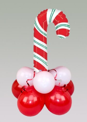 14" Mini Shape Μπαλόνι κόκκινο Candy Cane