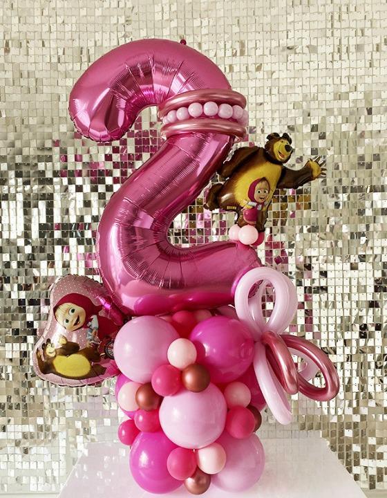 14" Μπαλόνι Mini Shape Μάσα και Αρκούδος