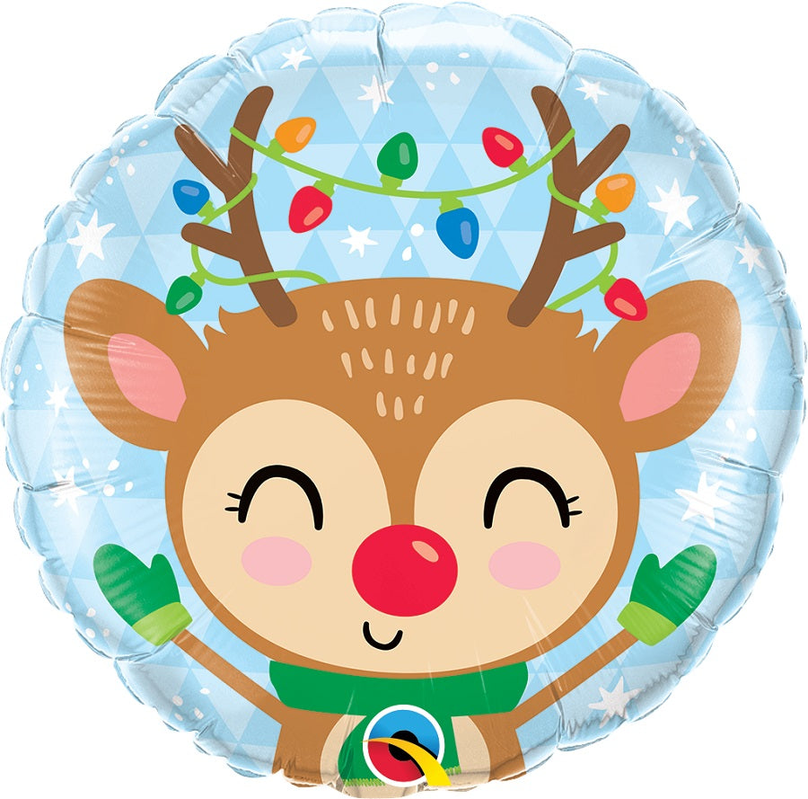 Μπαλόνι Φοιλ 18 Τάρανδος Reindeer & Colored Lights / 46 εκ