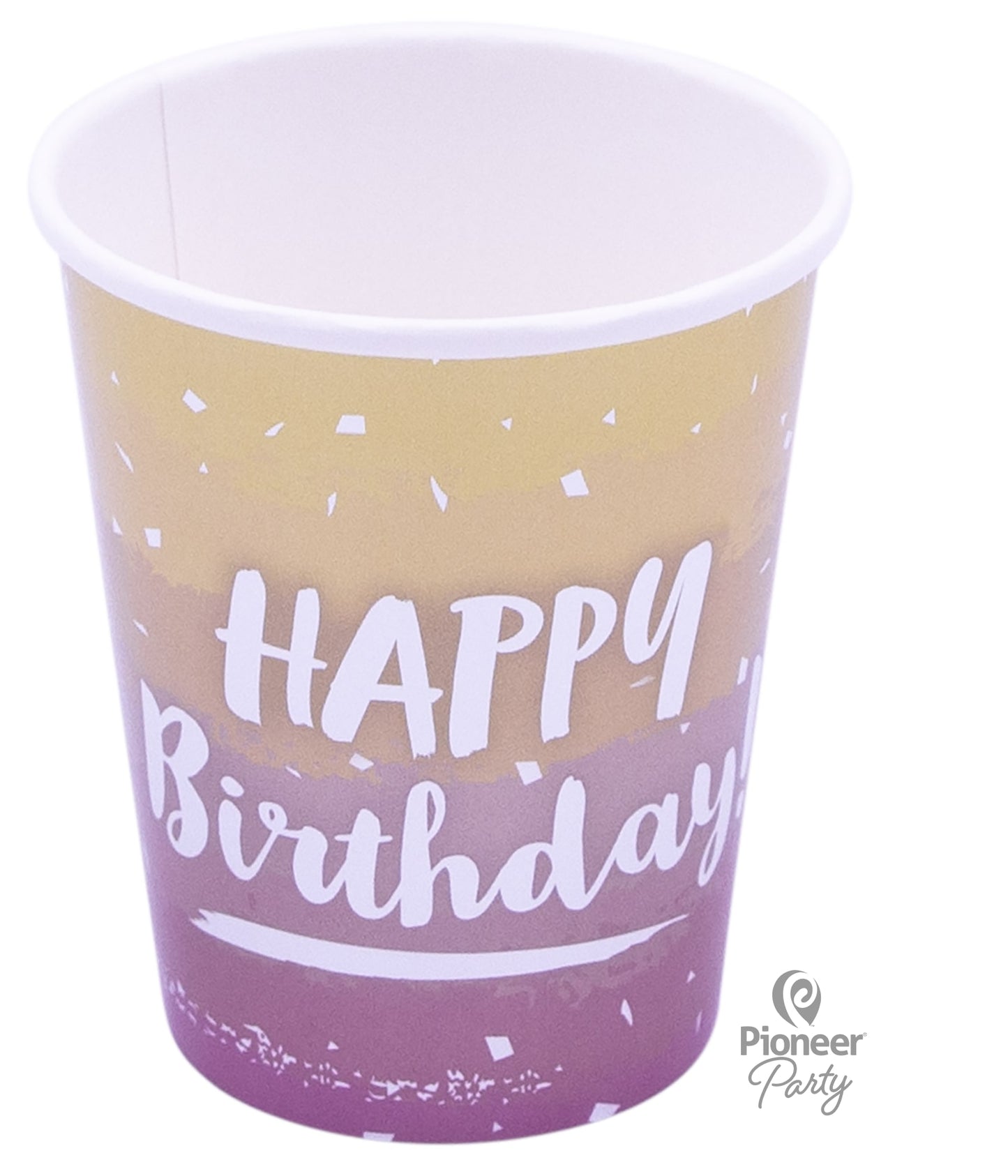 Ποτήρια Χάρτινα 250ml Ροζ Χρυσό Ombre /8 τεμ