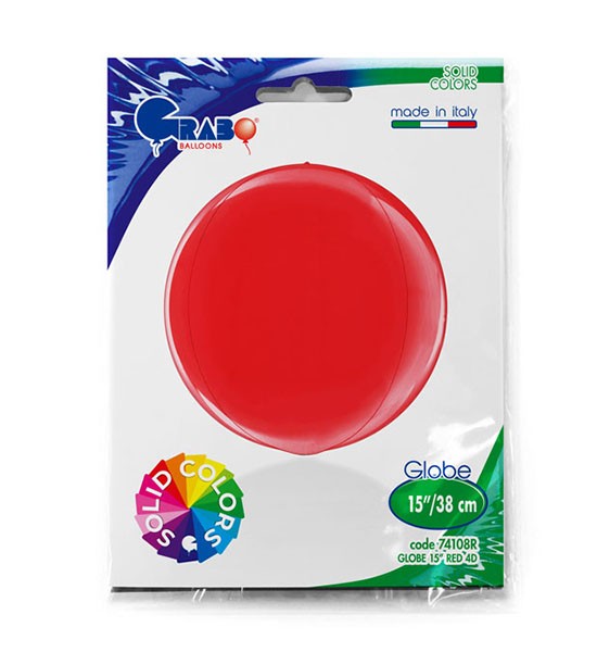 15" Μπαλόνι Κόκκινο Τρισδιάστατη Σφαίρα ORBZ