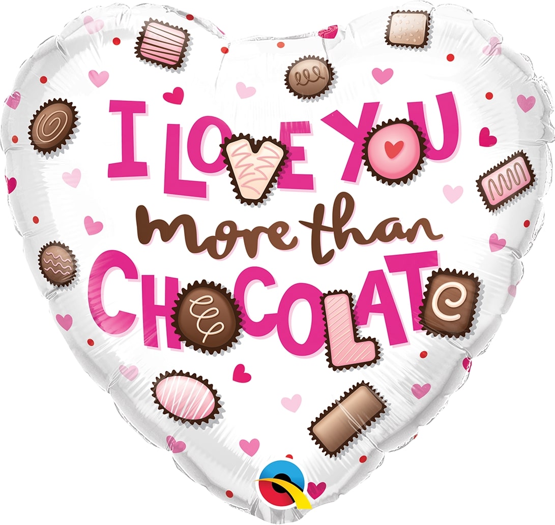Μπαλόνι Φοιλ 18 I Love You More Than Chocolate / 46εκ