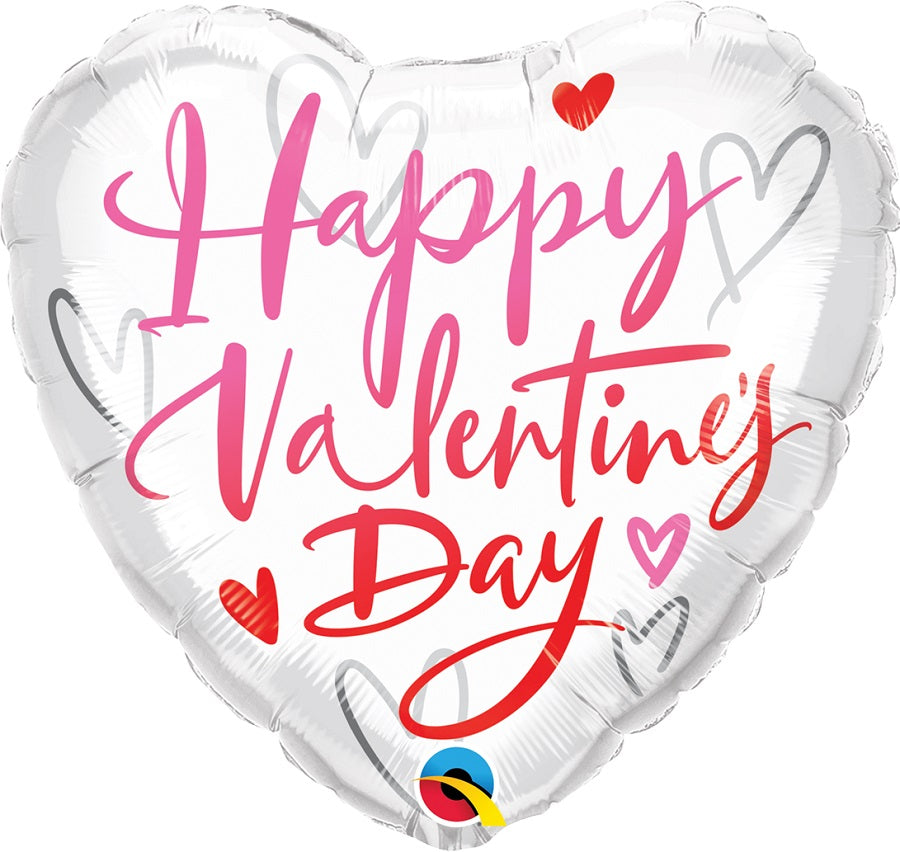 Μπαλόνι Φοιλ 18 Happy Valentine's Day Casual Script / 46 εκ